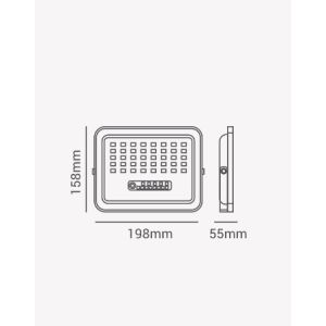 ILU-REFLETOR SOLAR LED   60W 6500K   800LM C/CONTROLE IP66 PRO-80136 - OPUS