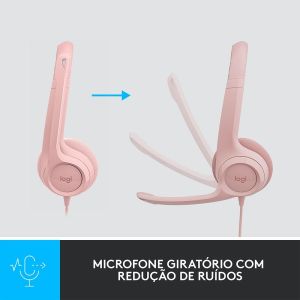 FONE DE OUVIDO C/MIC USB H390 ROSA  981-001280-V