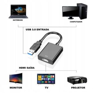 CONVERSOR USB MACHO 3.0 PARA HDMI FEMA 1502